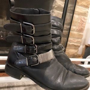 Leather Moto Boots